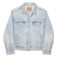 LEVI'S Womens Blue Denim Jacket M Cotton Blend Button Casual Outerwear