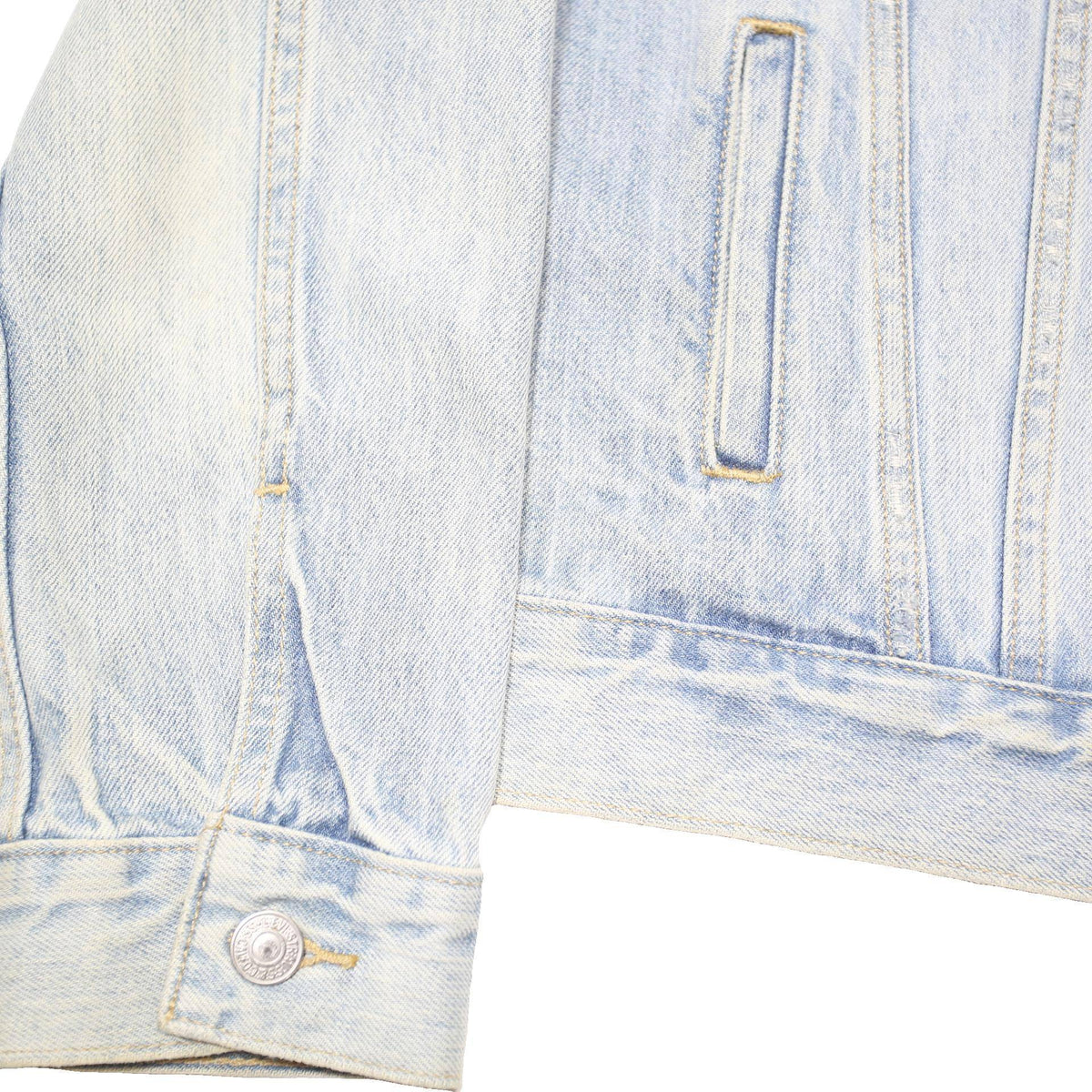 LEVI'S Womens Blue Denim Jacket M Cotton Blend Button Casual Outerwear
