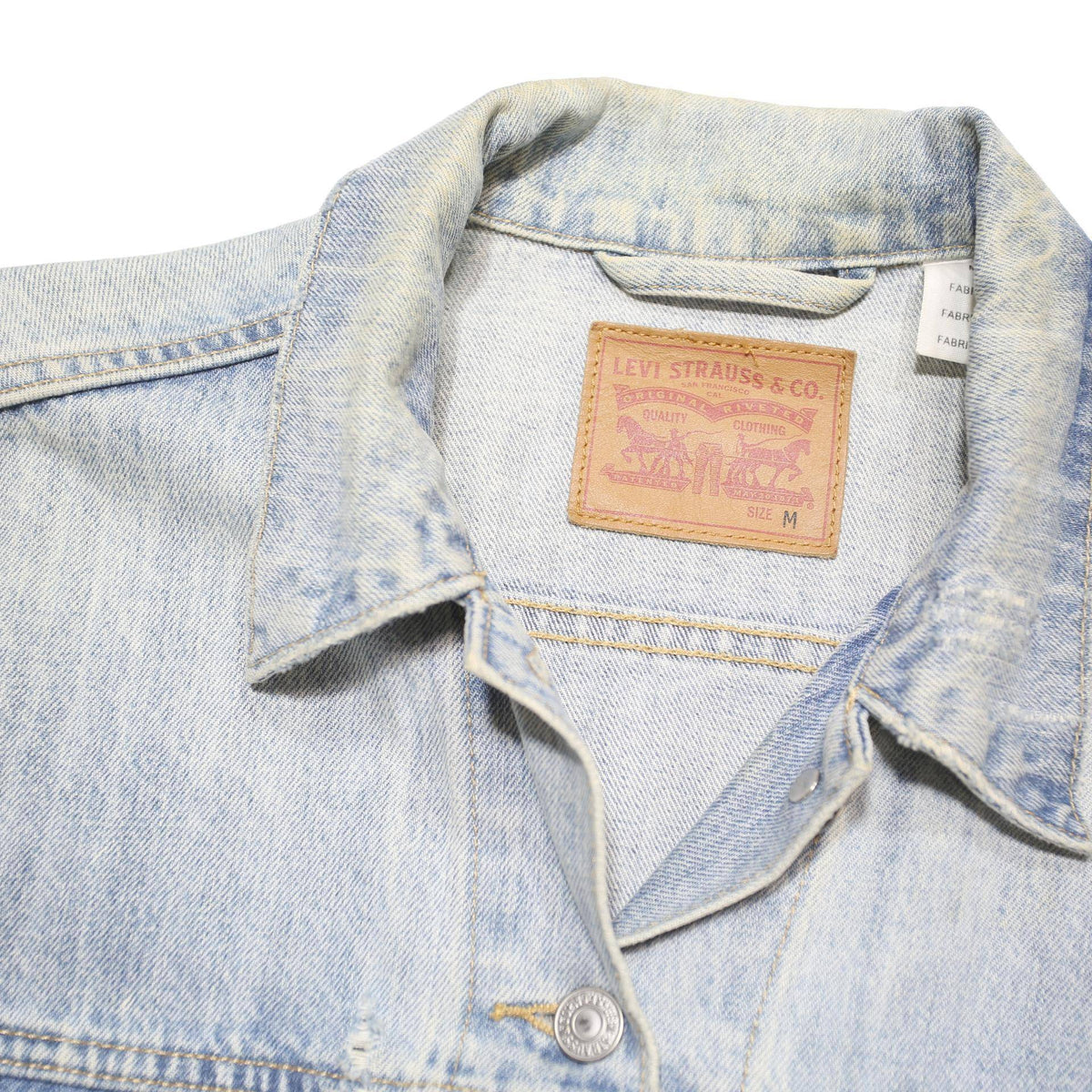 LEVI'S Womens Blue Denim Jacket M Cotton Blend Button Casual Outerwear