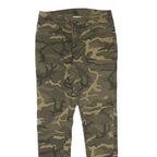 CLOCKHOUSE Womens Cotton Blend Camouflage Slim Skinny Trousers W28 L29 Casual