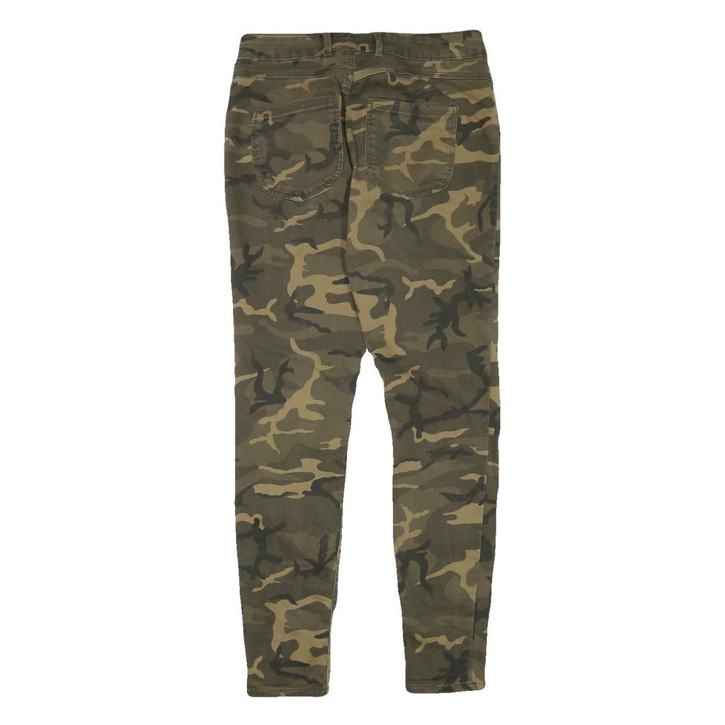 CLOCKHOUSE Womens Cotton Blend Camouflage Slim Skinny Trousers W28 L29 Casual