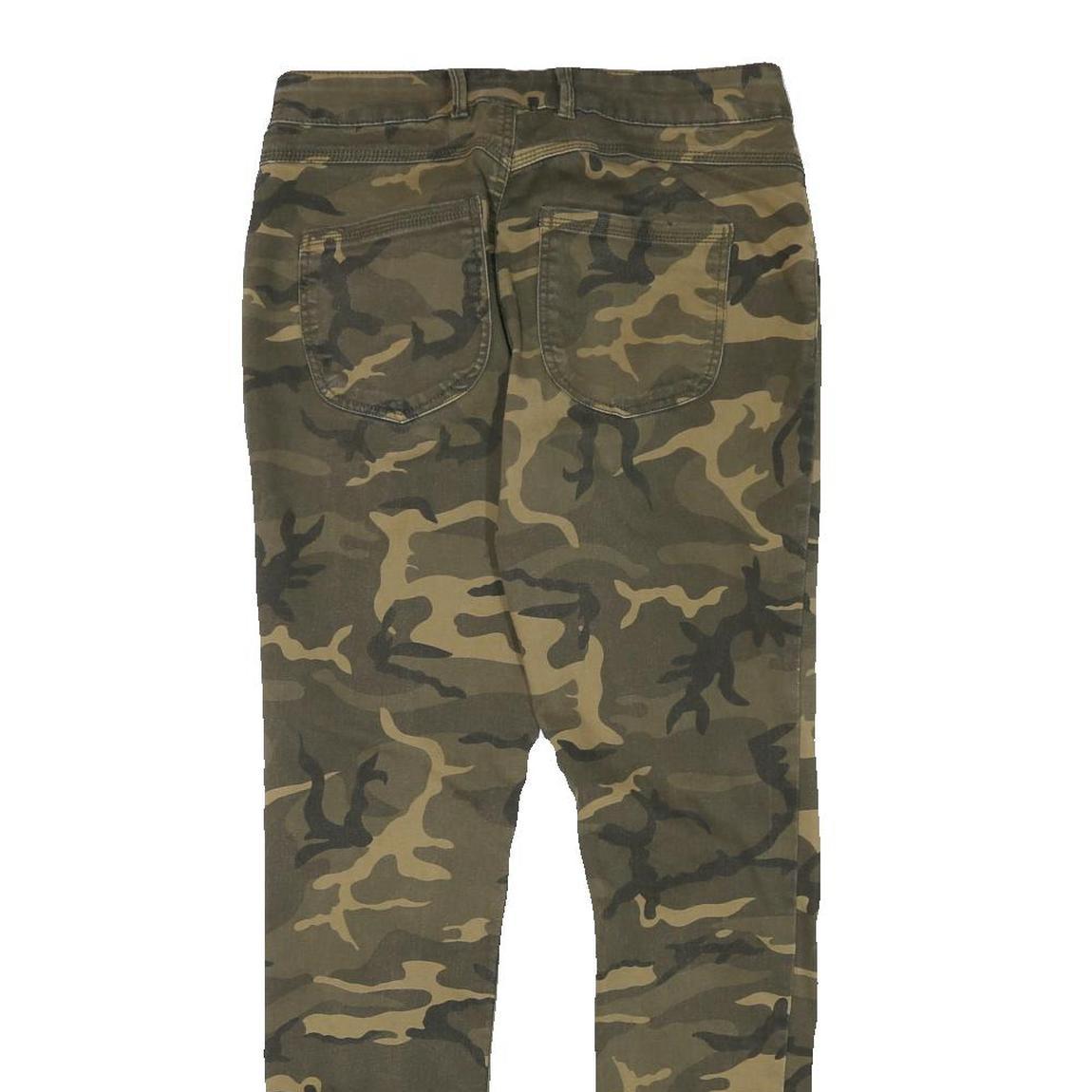 CLOCKHOUSE Womens Cotton Blend Camouflage Slim Skinny Trousers W28 L29 Casual