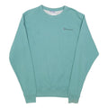 CHAMPION Mens Green Crew Neck S Cotton Blend Pullover Sweatshirt S Logo