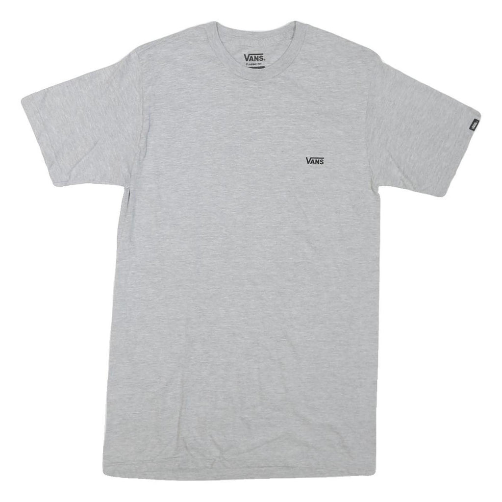VANS Mens Grey Classic Fit S Short Sleeve Crew Neck Logo Cotton Blend T-Shirt