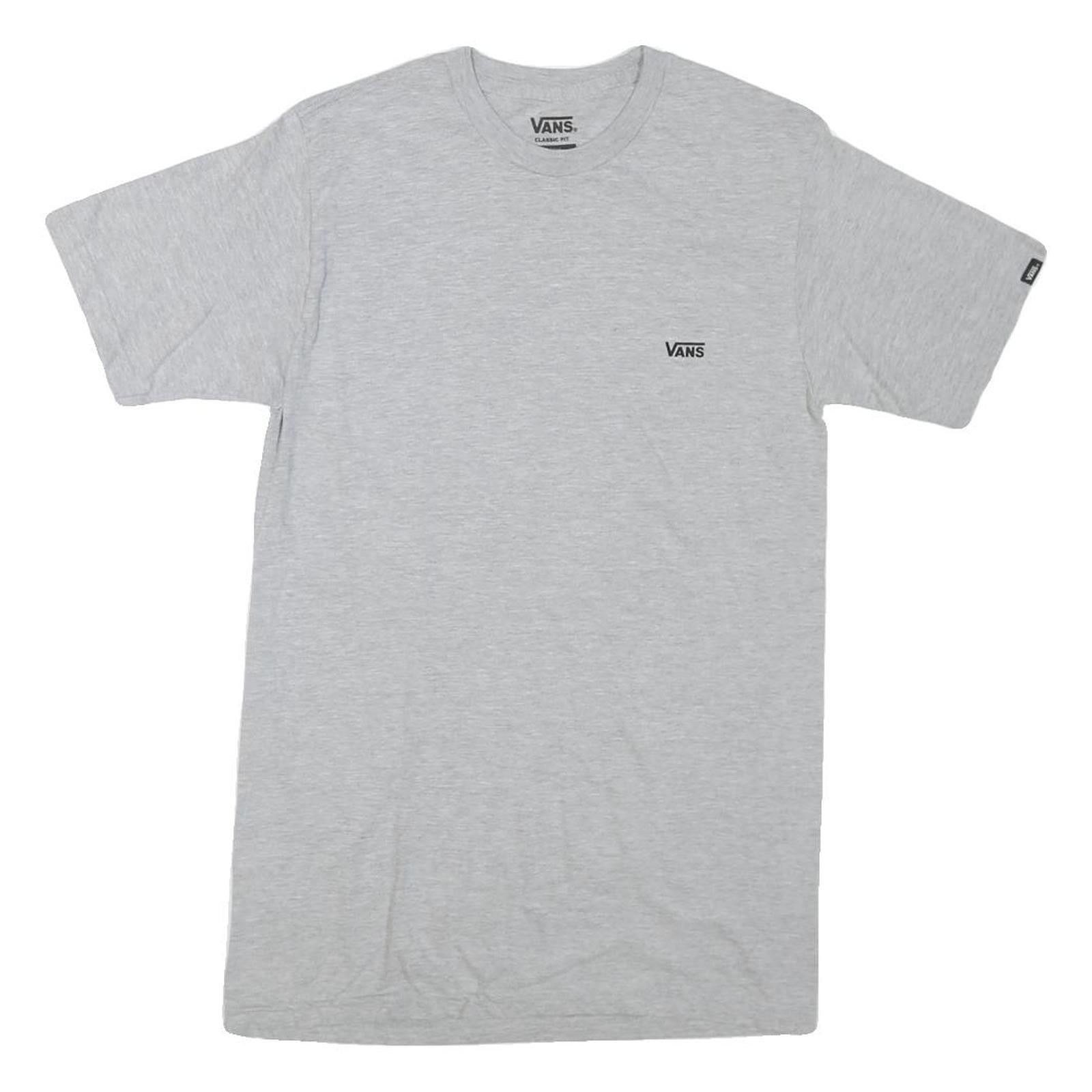 VANS Mens Grey Classic Fit S Short Sleeve Crew Neck Logo Cotton Blend T-Shirt