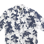 ARMANI EXCHANGE Mens White & Navy Floral Print Shirt XS Cotton Blend Summer