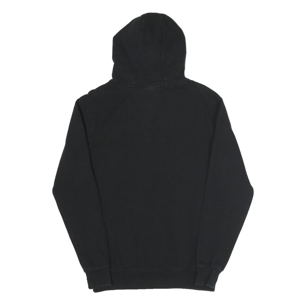 ELLESSE Womens Black Hoodie UK 10 Cotton Blend Pullover Hooded Sweatshirt
