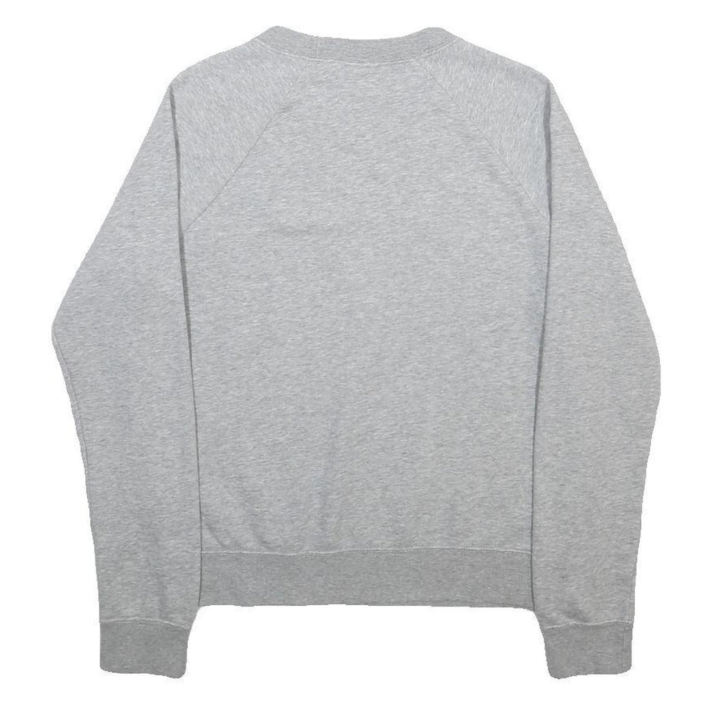 NIKE Womens Grey Crew Neck Sweatshirt S Lightweight Cotton Blend Casual Pullover