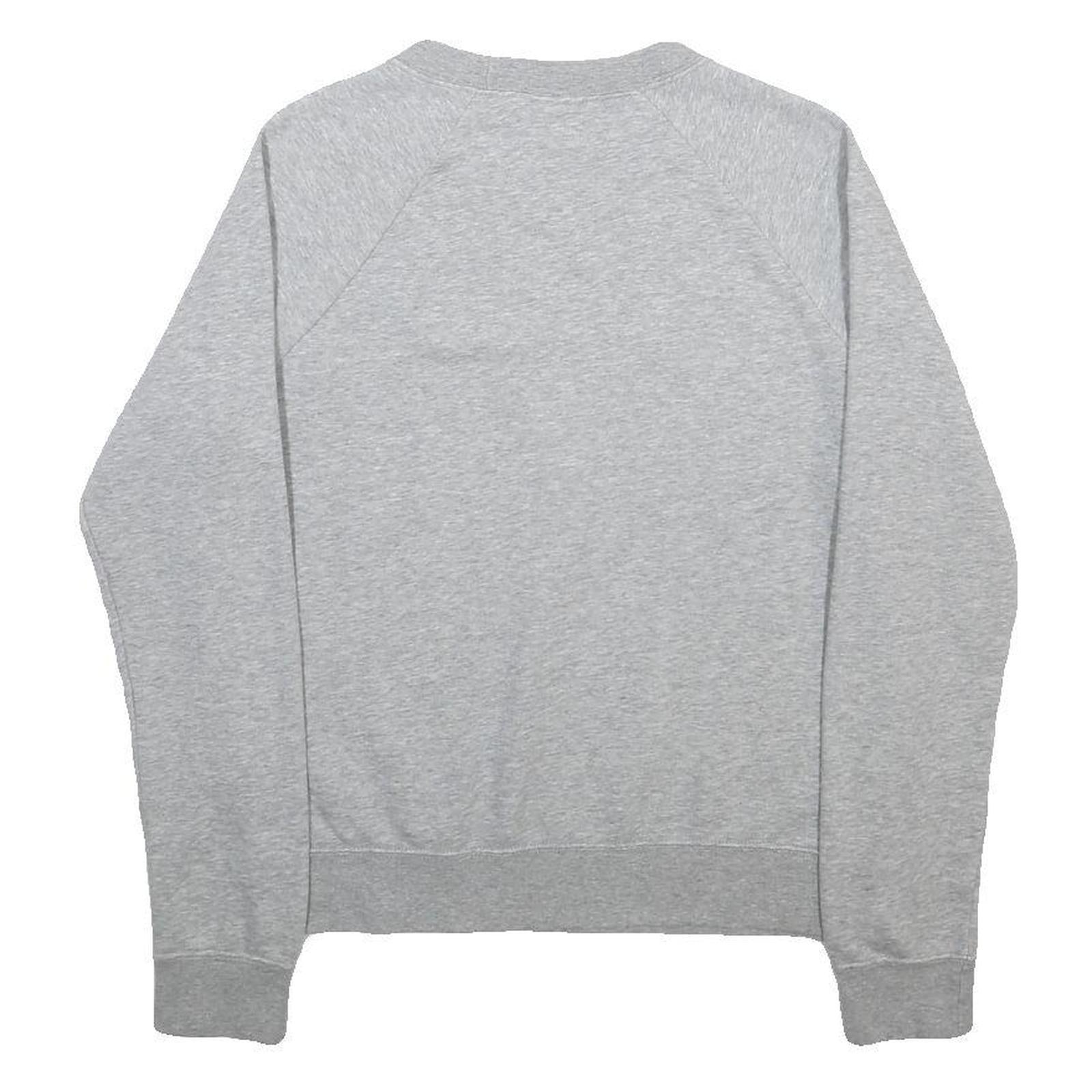 NIKE Womens Grey Crew Neck Sweatshirt S Lightweight Cotton Blend Casual Pullover