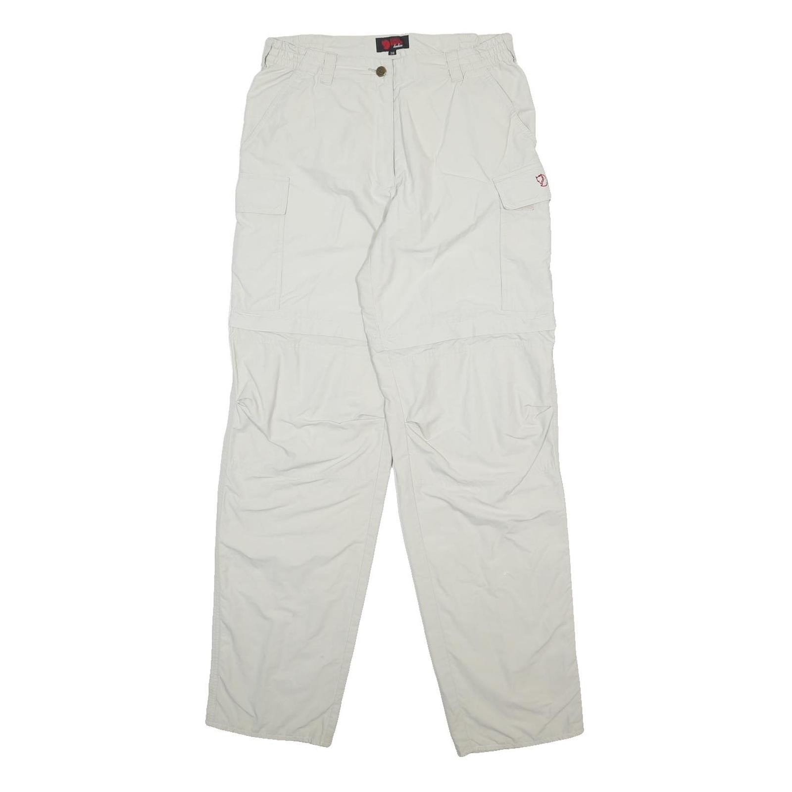 FJALLRAVEN Womens Polyamide Blend White Regular Cargo Trousers W30 L31
