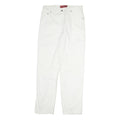 LEVI'S Womens Cotton White Regular Straight Trousers W30 L31 Classic Zip Pocket