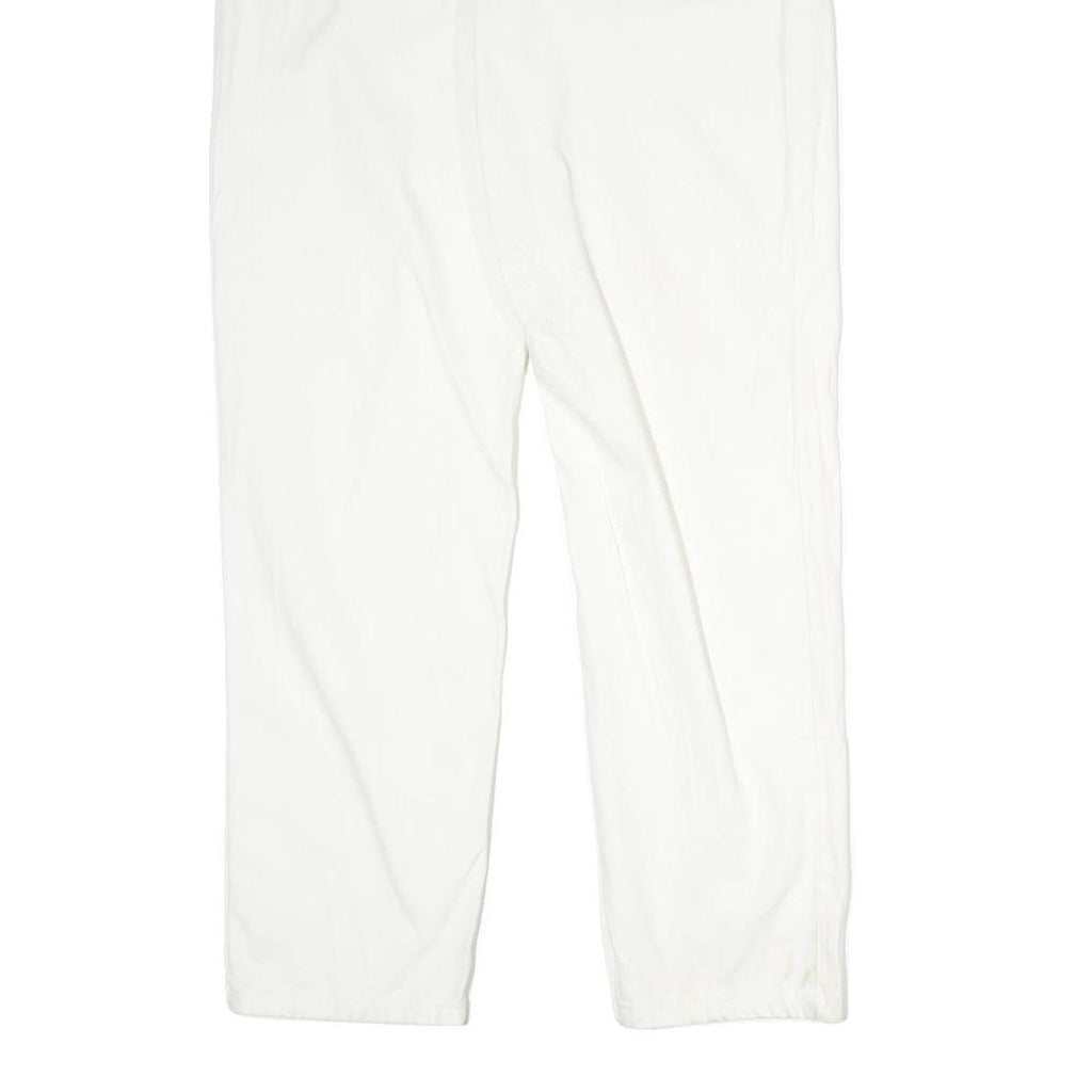 LEVI'S Womens Cotton White Regular Straight Trousers W30 L31 Classic Zip Pocket