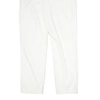 LEVI'S Womens Cotton White Regular Straight Trousers W30 L31 Classic Zip Pocket