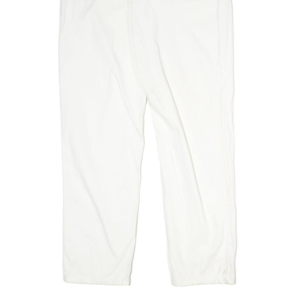 LEVI'S Womens Cotton White Regular Straight Trousers W30 L31 Classic Zip Pocket