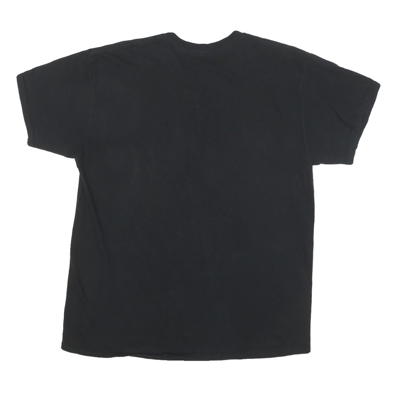 2PAC Mens Black Graphic T-Shirt L Short Sleeve Crew Neck Power Respect Juice