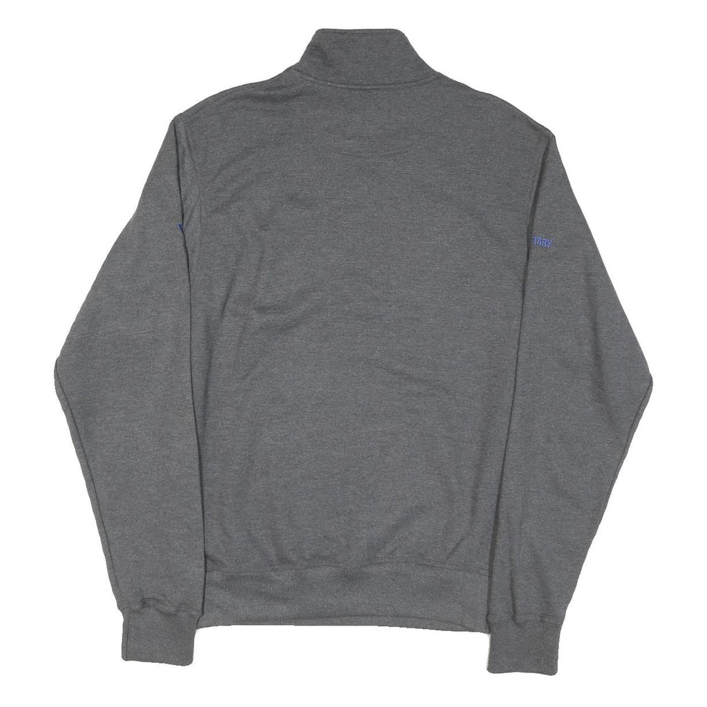 CHAMPION Mens Grey 1/4 Zip S Cotton Blend Sweatshirt Executive Board