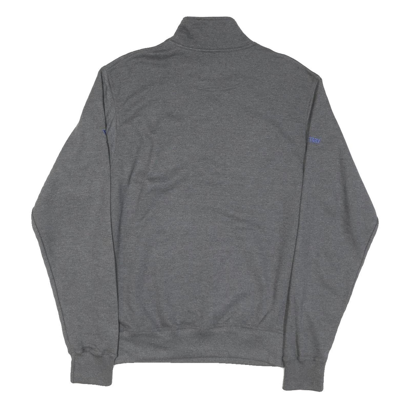 CHAMPION Mens Grey 1/4 Zip S Cotton Blend Sweatshirt Executive Board
