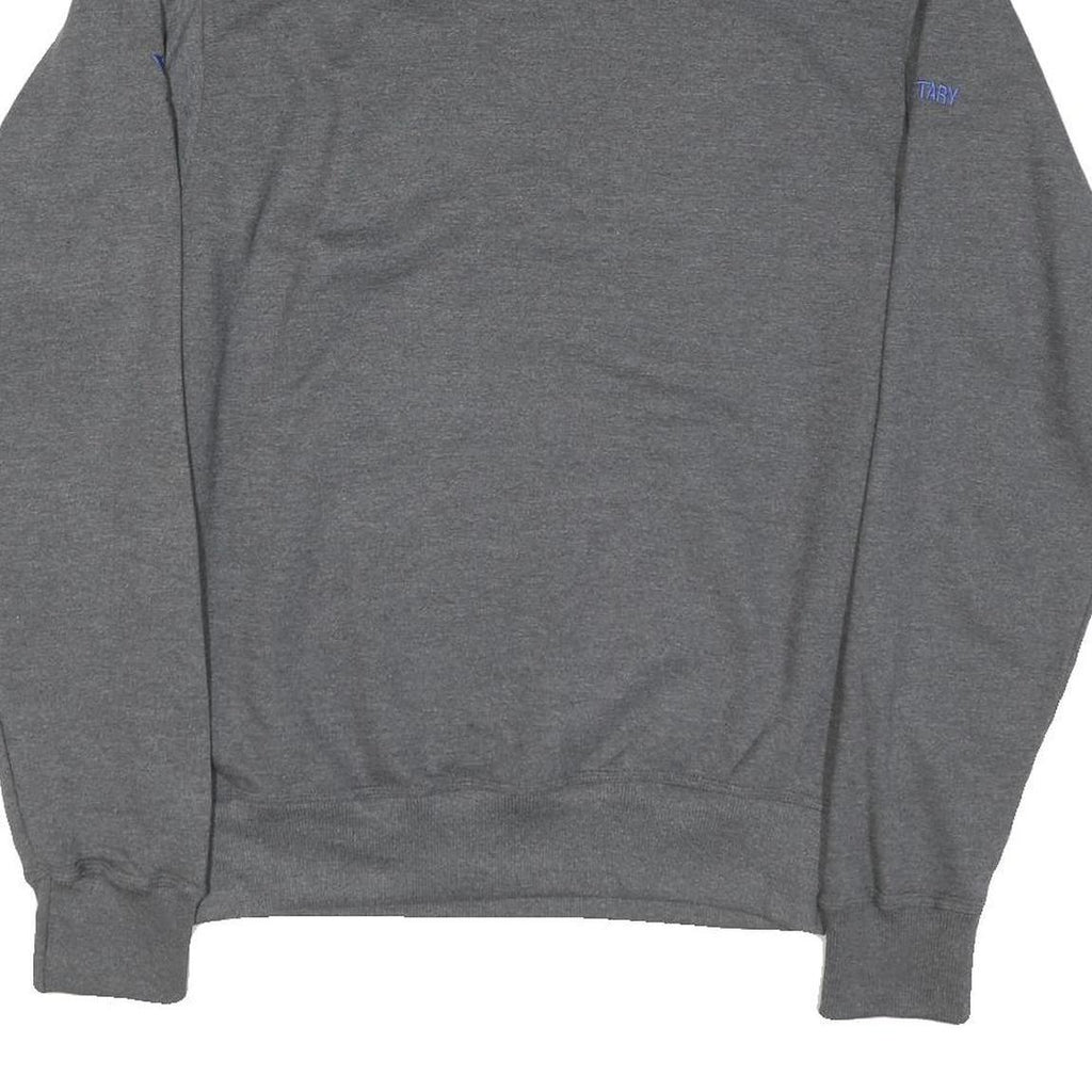CHAMPION Mens Grey 1/4 Zip S Cotton Blend Sweatshirt Executive Board