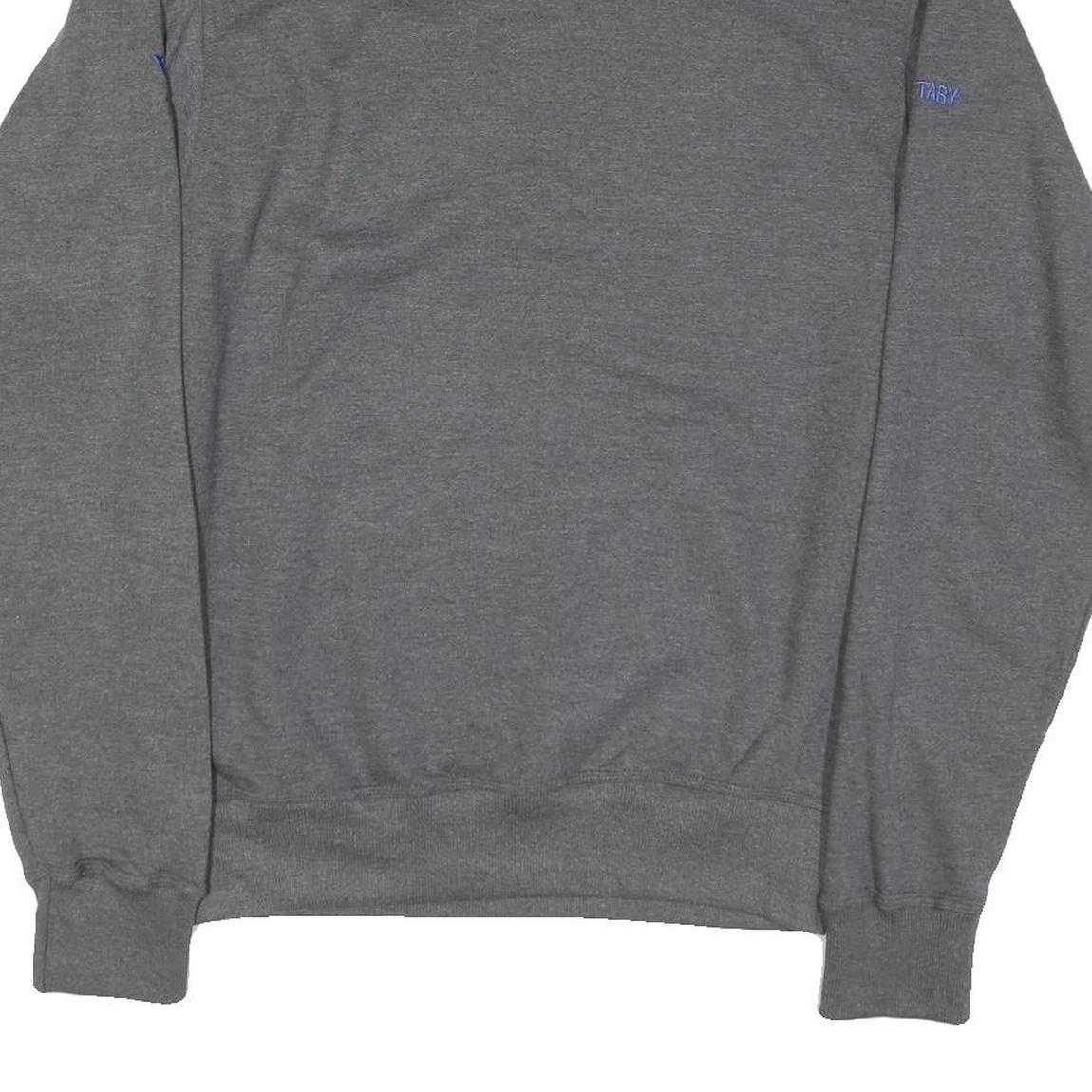 CHAMPION Mens Grey 1/4 Zip S Cotton Blend Sweatshirt Executive Board