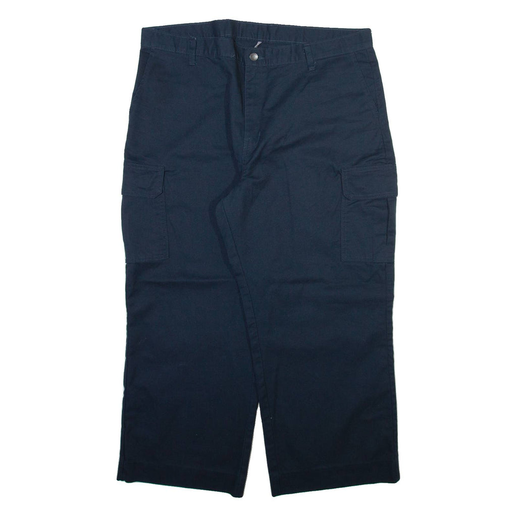 DICKIES Cargo Mens Trousers Blue Relaxed Straight W40 L25