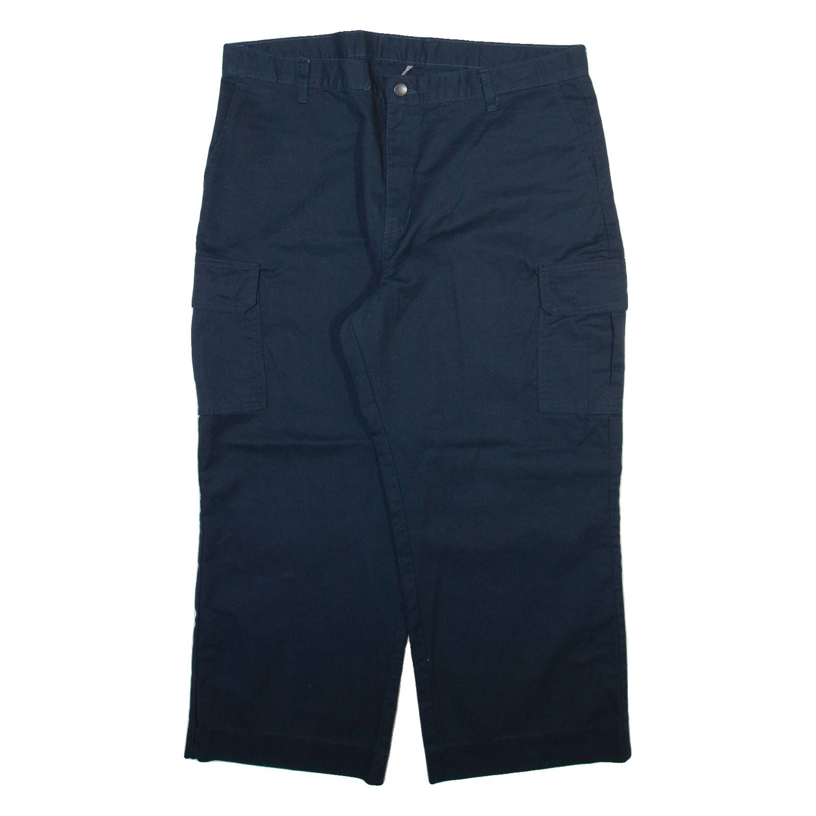 DICKIES Cargo Mens Trousers Blue Relaxed Straight W40 L25