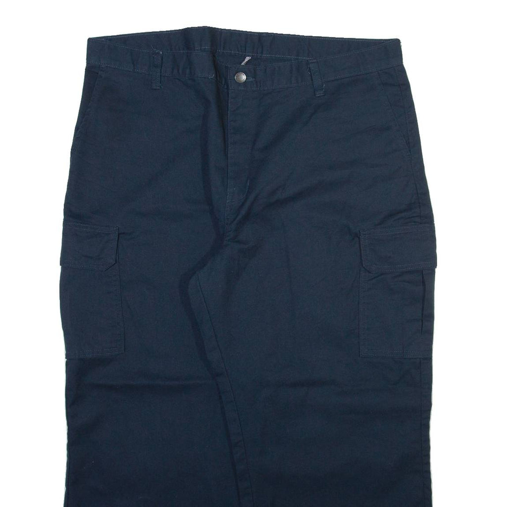 DICKIES Cargo Mens Trousers Blue Relaxed Straight W40 L25