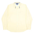 TOMMY HILFIGER Mens Cream Shirts L Button Down Long Sleeve Classic Cotton Shirt