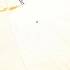 TOMMY HILFIGER Mens Cream Shirts L Button Down Long Sleeve Classic Cotton Shirt