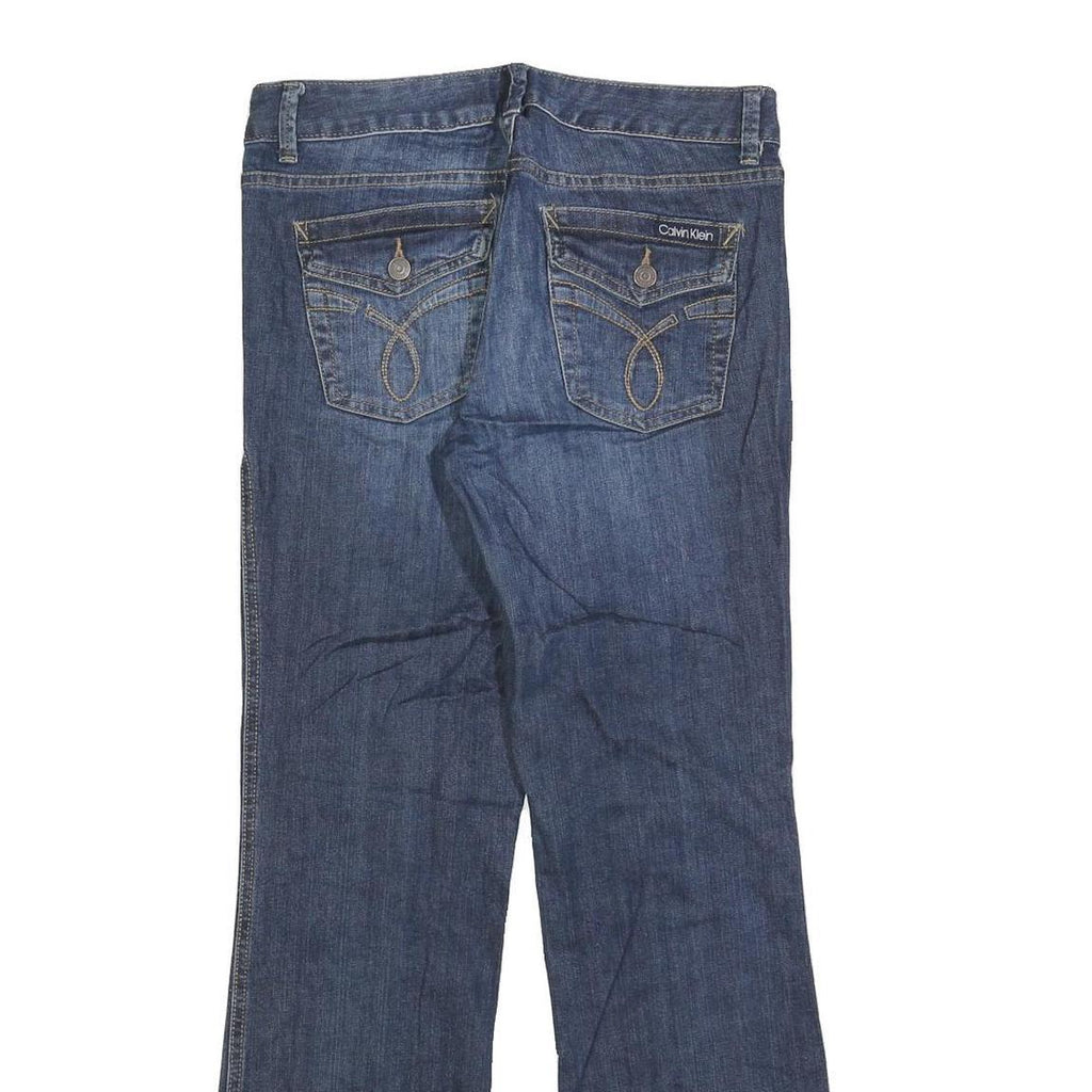 CALVIN KLEIN JEANS Womens Regular Blue Denim Jeans W30 L30 Classic Zip Pockets