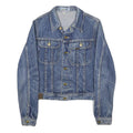 LOIS Womens Blue Cotton Denim Jacket S Button Closure Classic Fit Vintage Style