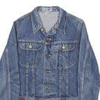 LOIS Womens Blue Cotton Denim Jacket S Button Closure Classic Fit Vintage Style