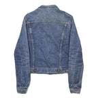 LOIS Womens Blue Cotton Denim Jacket S Button Closure Classic Fit Vintage Style