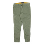 PULL & BEAR Mens Polyester Blend Green Slim Slim Leg Trousers W34 L30 Casual