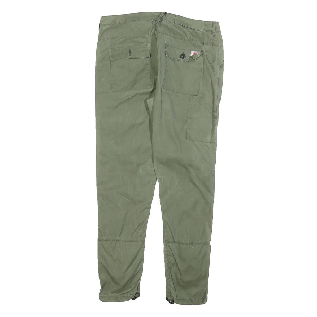 PULL & BEAR Mens Polyester Blend Green Slim Slim Leg Trousers W34 L30 Casual