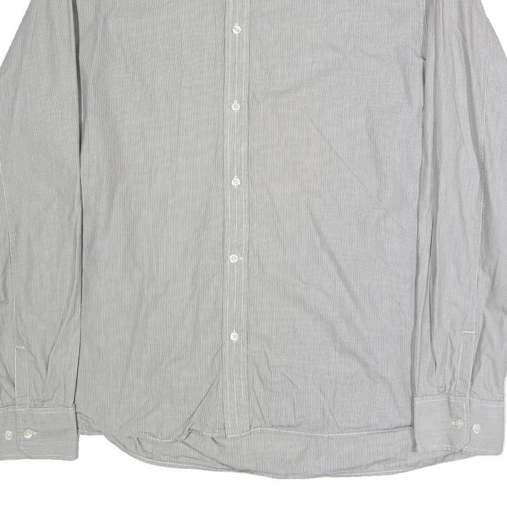 LEVI'S Mens Grey & White Cotton Blend Casual Shirt 2XL Long Sleeve Button