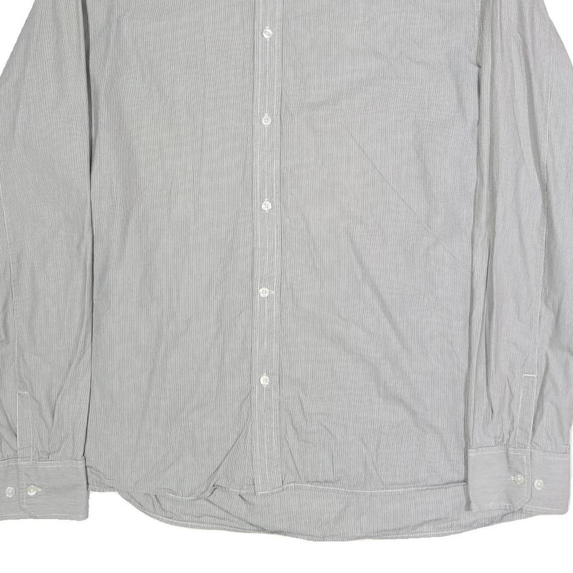 LEVI'S Mens Grey & White Cotton Blend Casual Shirt 2XL Long Sleeve Button