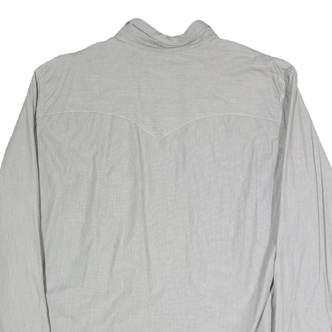 LEVI'S Mens Grey & White Cotton Blend Casual Shirt 2XL Long Sleeve Button