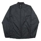 NIKE Mens Black Jacket M Polyester Plain Zip Lightweight Sportswear
