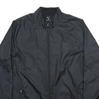 NIKE Mens Black Jacket M Polyester Plain Zip Lightweight Sportswear