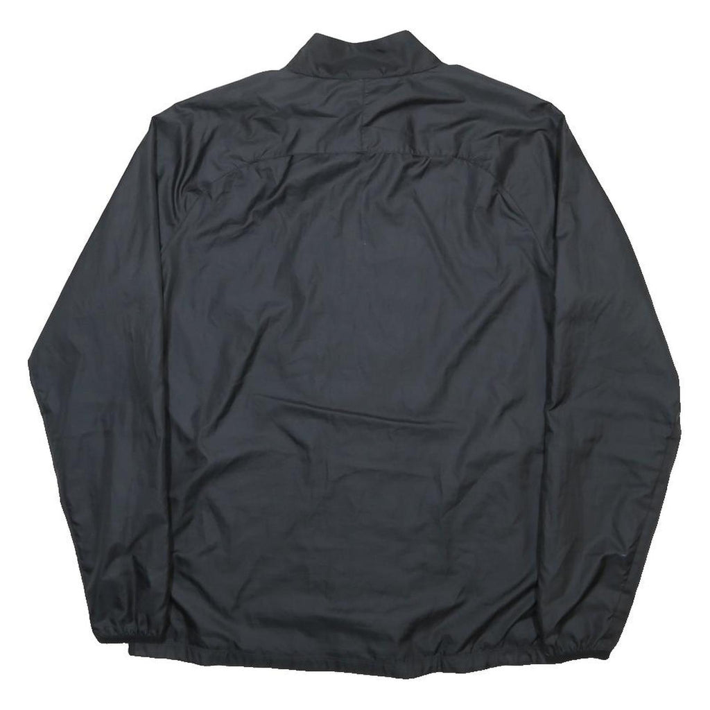 NIKE Mens Black Jacket M Polyester Plain Zip Lightweight Sportswear