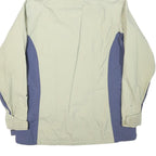 COLUMBIA Womens Beige & Blue Waterproof Zip Jacket M Polyester Blend Outdoor