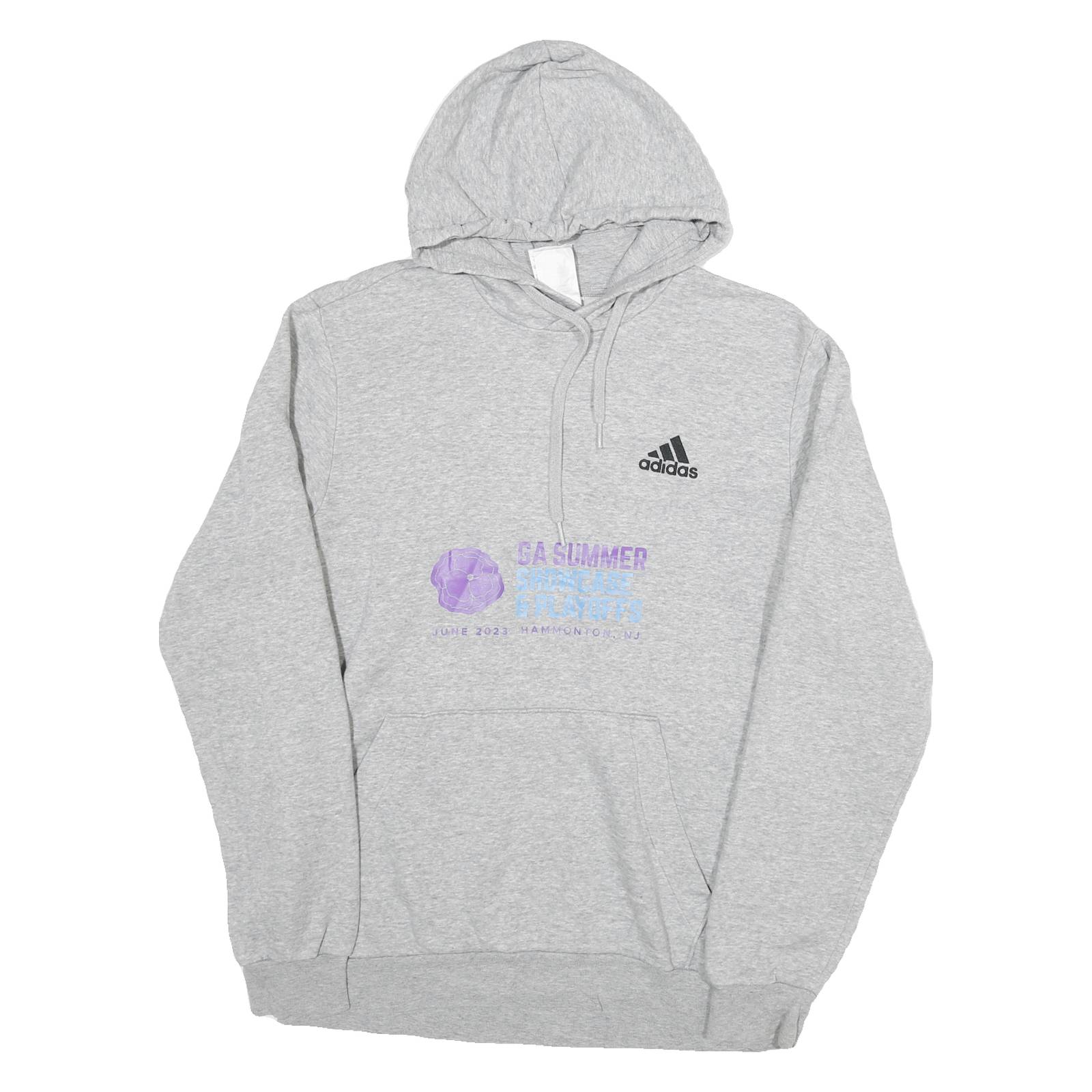 ADIDAS Mens Grey GA Summer Showcase Hoodie M Cotton Blend Casual Sportswear