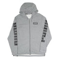 PUMA Mens Grey Zip Up Hoodie M Cotton Blend Branded Casual Hooded
