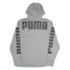 PUMA Mens Grey Zip Up Hoodie M Cotton Blend Branded Casual Hooded