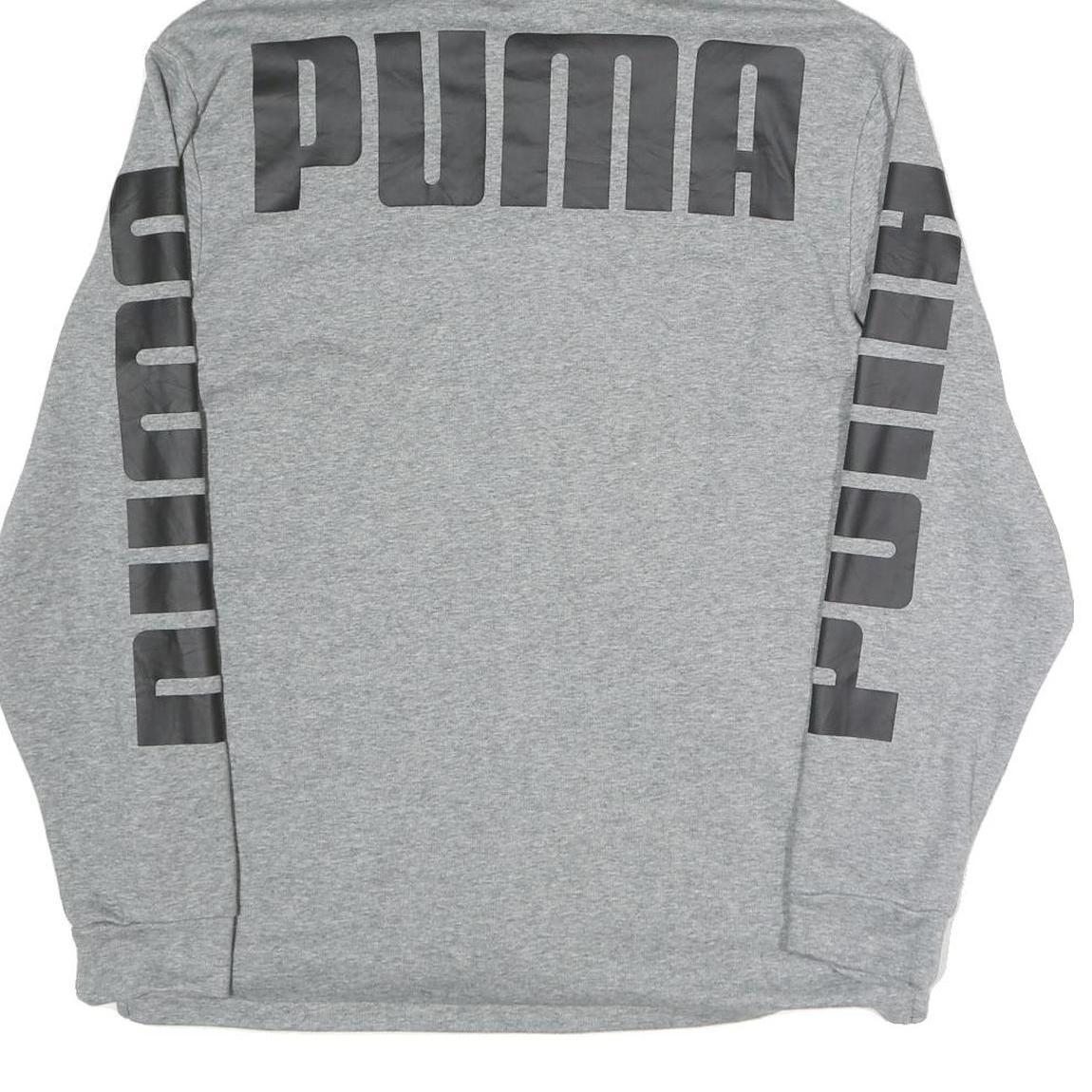 PUMA Mens Grey Zip Up Hoodie M Cotton Blend Branded Casual Hooded