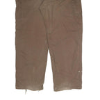 CARHARTT Mens Brown Cotton Regular Fit Straight Leg Trousers W44 L32 Workwear