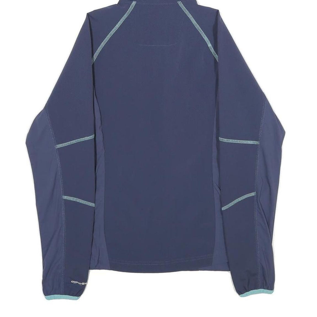 COLUMBIA Womens Blue Jacket XS Polyester Zip Hooded Plain Lightweight Outdoor
