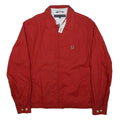 TOMMY HILFIGER Mens Red Cotton Harrington Jacket M Plain Lightweight Zip