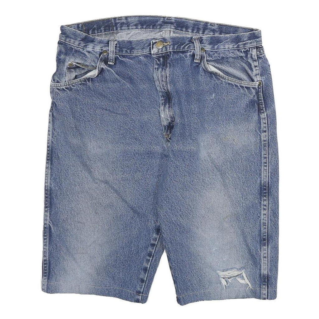 WRANGLER Mens Denim Blue Classic 2XL W36 Cotton Blend Casual Shorts