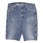 WRANGLER Mens Denim Blue Classic 2XL W36 Cotton Blend Casual Shorts